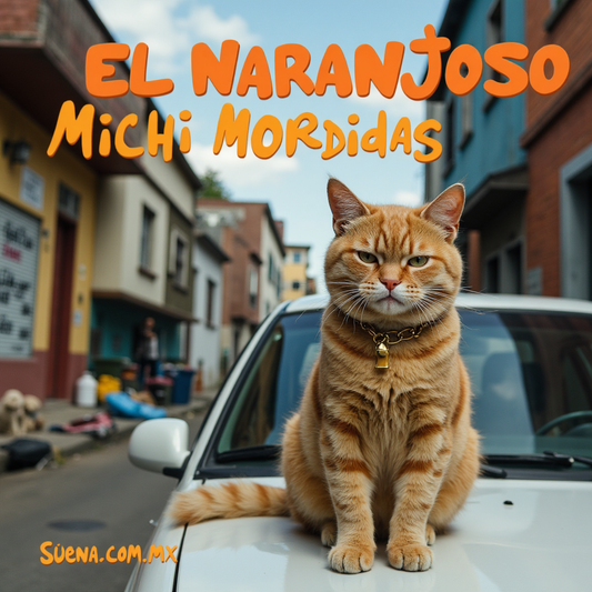 😼 Michimordidas El Naranjoso – Heavy Rock Felino con Garras y Distorsión